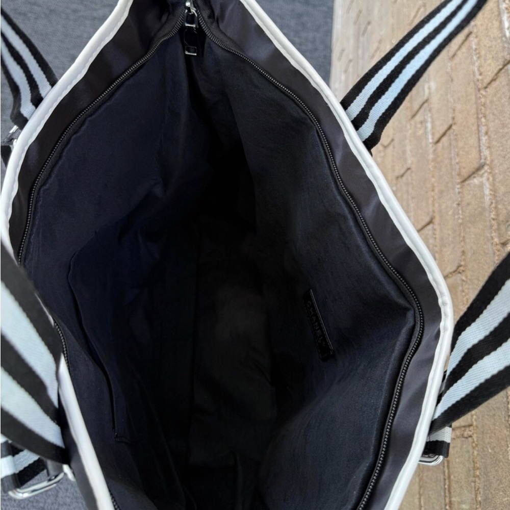Black and White Heavy Canvas Tote - New! - Picture 4 of 6